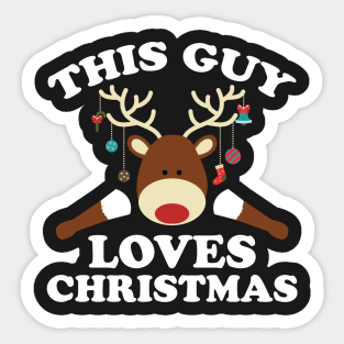 This Guy Loves Christmas Sticker